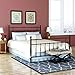 Metal Bed Frame Queen Size Platform with Steel Headboard and Footboard Mattress Foundation Bedroom Furniture Box Spring Replacement for Adults Victorian Style Black