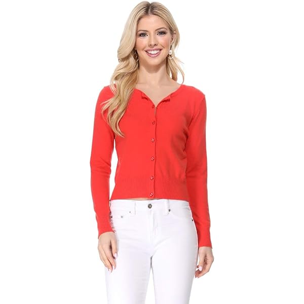 Cardigans for Women Long Sleeve Cardigan Knit Snap Button Sweater