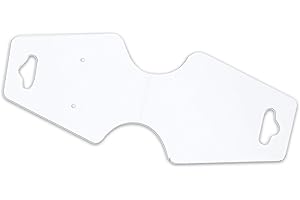 The Display Guys Pack of 100 pcs 1 7/8" X 4 3/4" inch(47mm x 123mm) White Fold Over Paper Necklace Earrings Display Hanging Cards for Jewelry Accessory Display