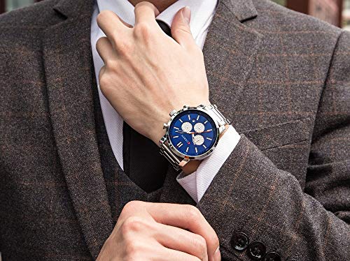 Curren 8315 - Reloj de Pulsera para Hombre con Esfera horaria analógica y Esfera de Acero Azul - Imagen 6