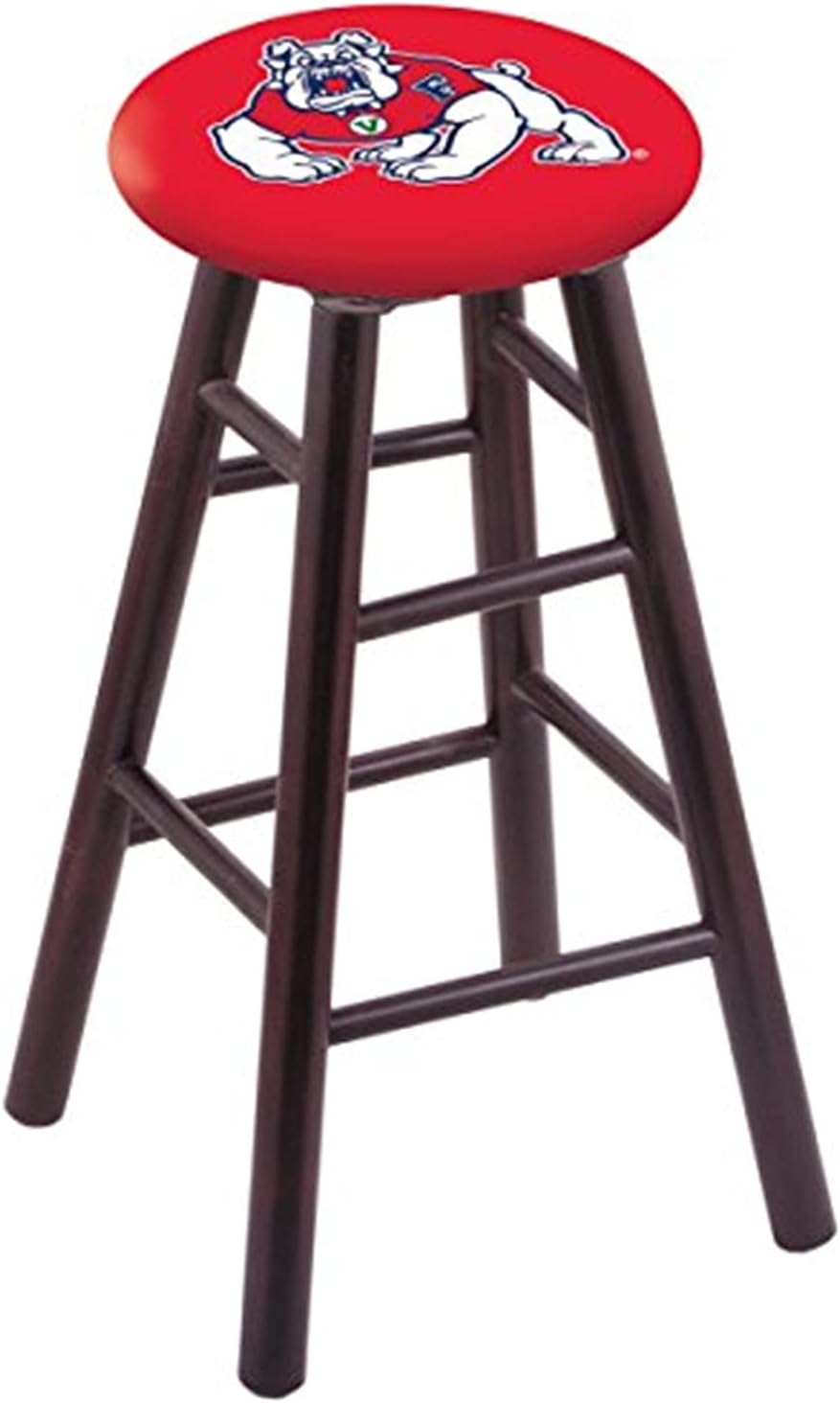 Amazoncom Holland Bar Stool Co Maple Extra Tall Bar Stool In Dark Cherry Finish With Fresno State Seat By The Sports Outdoors