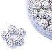 iCherry(TM) Disco Beads 10mm Shamballa Beads Pave Crystal Ball Bead for Jewelry Making (10MM, AB WHITE)