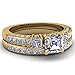 loversring His and Hers Couples Rings Women 10K Yellow Gold Filled Cz Bridal Sets Men Tungsten Carbide Wedding Band Wedding Ring Set