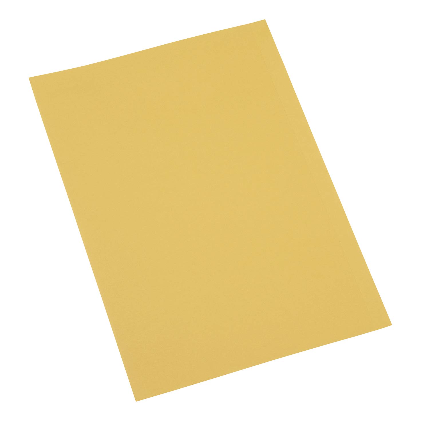 5 Star Office Square Cut Folder Recycled Pre-punched 250gsm Foolscap Yellow [Pack 100]