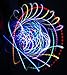 Rob's Super Happy Fun Store Crystal Bliss - Orbital Rave Light Toy - 4-Microlight LED Spinning Flywheel Light Show