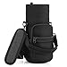 Barbarians Water Bottle Carrier, Bottle Pouch Holder with Adjustable Shoulder/Hand Strap with 2 Pockets for 16oz 17oz 20oz 24oz 25oz 32oz 40oz, Black