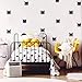 Black Bat Mask Superhero Wall Decals for Boys Room, Nursery Decor, 24 elements
