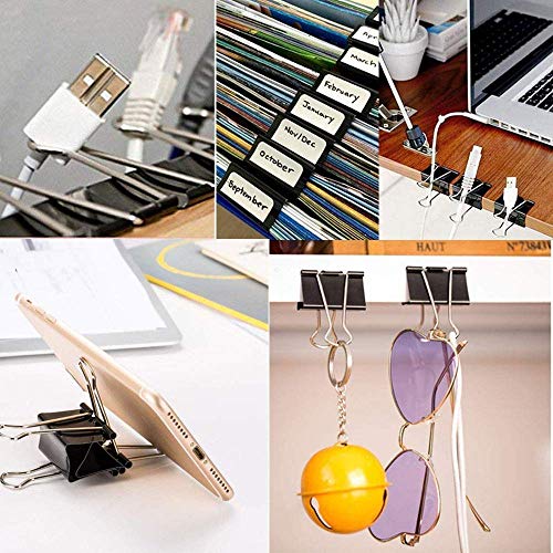 Xzyppci Large Binder Clips 1.6 Inch Big Paper Clamps Clips for Office Supplies, 24 Pcs - Thumbnail 2