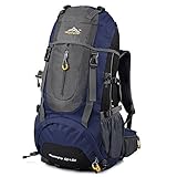 VBIGER 65+5L Hiking Backpack Waterproof Daypack for Camping, Trekking and Mountain Climbing