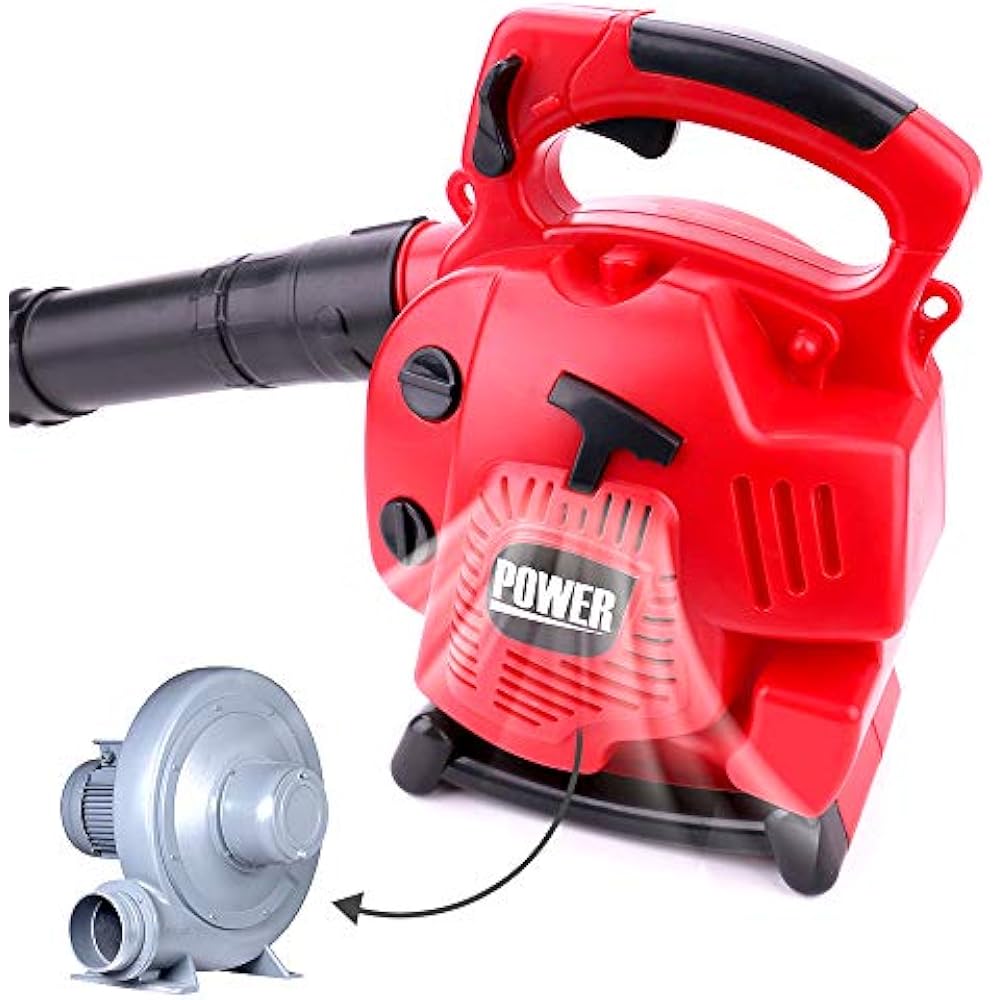 Kids Power Tool Toy Leaf Blower Play Set Boys Pretend Play Toy Outdoor