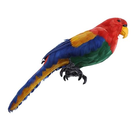 Bird Garden Ornament Parrot Patio Decor Outdoor Artificial Animals