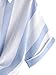 MakeMeChic Women's Striped Crop Tops Knot Front Casual Blouse