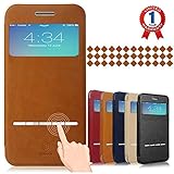 iPhone 6S Plus Case, Aerb [Classic Series] Smart Touch Metal Answer Calls Front Flip Cover for Apple iPhone 6S Plus 5.5