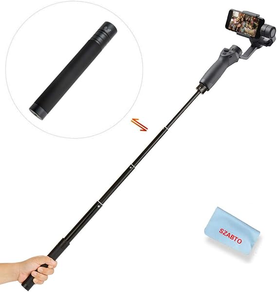 SZABTO Adjustable Extension Rod Telescopic Pole Monopod for Gimbal