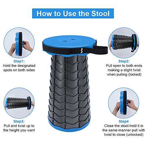 TAECOOOL Vouwkruk Vouwkruk Camping Lichtgewicht voor Outdoor Camping Vissen Barbecu Indoor Keuken Maximale Draagbare… - Image 3