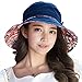 Siggi Bucket Boonie Cord Fishing Beach Cap Summer Sun Hat Bowknot Wide Brim for Women Navy