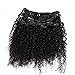 14inch Clip in Hair Extensions Mongolian Remy Virgin Kinky Curly 3B 3C African American Clip in Human Hair Extensions for Black Women Natural Kinks Curly Clip ins