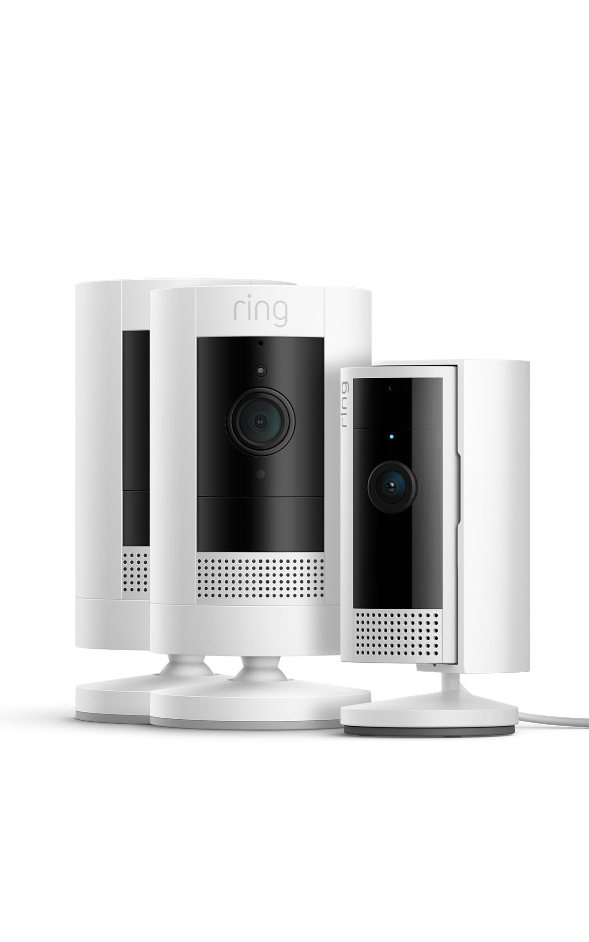 Ring Akku-Außenkamera (Stick Up Cam) + Ring Innenkamera