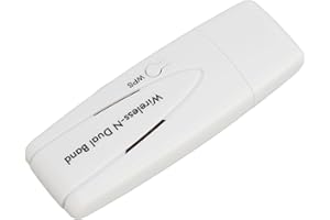 Jelquix Professional Dual Band Wireless N USB Adapter 300Mbps - Easy to Use for TV, Player, Home Theater - ABS Material White