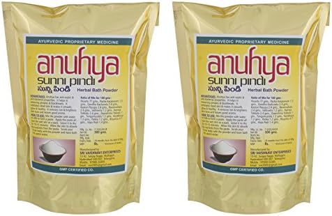 Anuhya Herbal Bath Powders, 600 Grams (Pack of 2)
