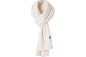 PuTian 100% Merino Wool Scarf for Men & Women Soft Warm Breathable Thermal Knitted Neck Warmer for Winter Cold Weather