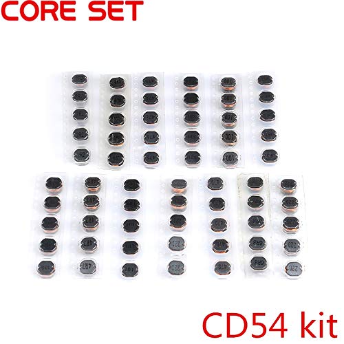 Batcus 65pcs 13Values CD54 SMD Power Inductor Assortment Kit 2.2UH-470UH Chip Inductors CD54 Wire Wound Chip