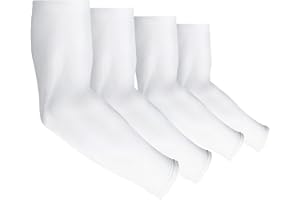 Kimasha 4 Pair UV Sun Protection Arm Sleeves for Men & Women,Cooling UPF 50 Arm Cover for Baseball,Cycling,Basketball