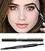 Waterproof Smudgeproof Longlasting Eyebrow Pencil Brow Liner Cruelty Free Sweatproof Drawing Eye Brow with Brush for Girls Women Novice (black)