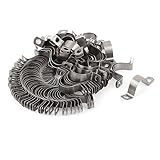 Stainless Steel Two Hole Pipe Strap Clamp Fastener 1/2-inch 100pcs