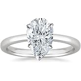 Houston Diamond District 4 to 10 Carat 14K White Gold LAB GROWN Solitaire IGI CERTIFIED Diamond Engagement Ring (E-F Color VS2-SI1 Clarity)