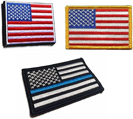 Lehope United States Flag Velcro Patch 3pcs