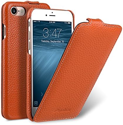 Melkco Premium Leather Case for Apple iPhone 7/8 - Jacka Type (Orange LC)