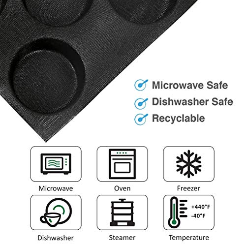 image for Baker Boutique Silicone Bun Bread Forms - Hamburger Bread Form，Non-s