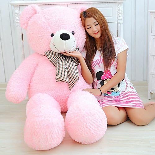 Pink Teddy Bear for Girlfriend Plush Stuffed Animals Toys 140cm