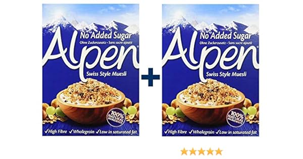 Weetabix Alpen Muesli sin azúcar 560 g, 2er Pack (2x560g): Amazon ...