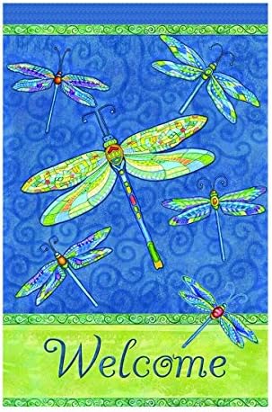 KIDDIE Flag BDragonfly Flight Spring Garden flags decorative flags initial flags party flags 28 x 40 Inch Double Sided banner home flags Print house flags
