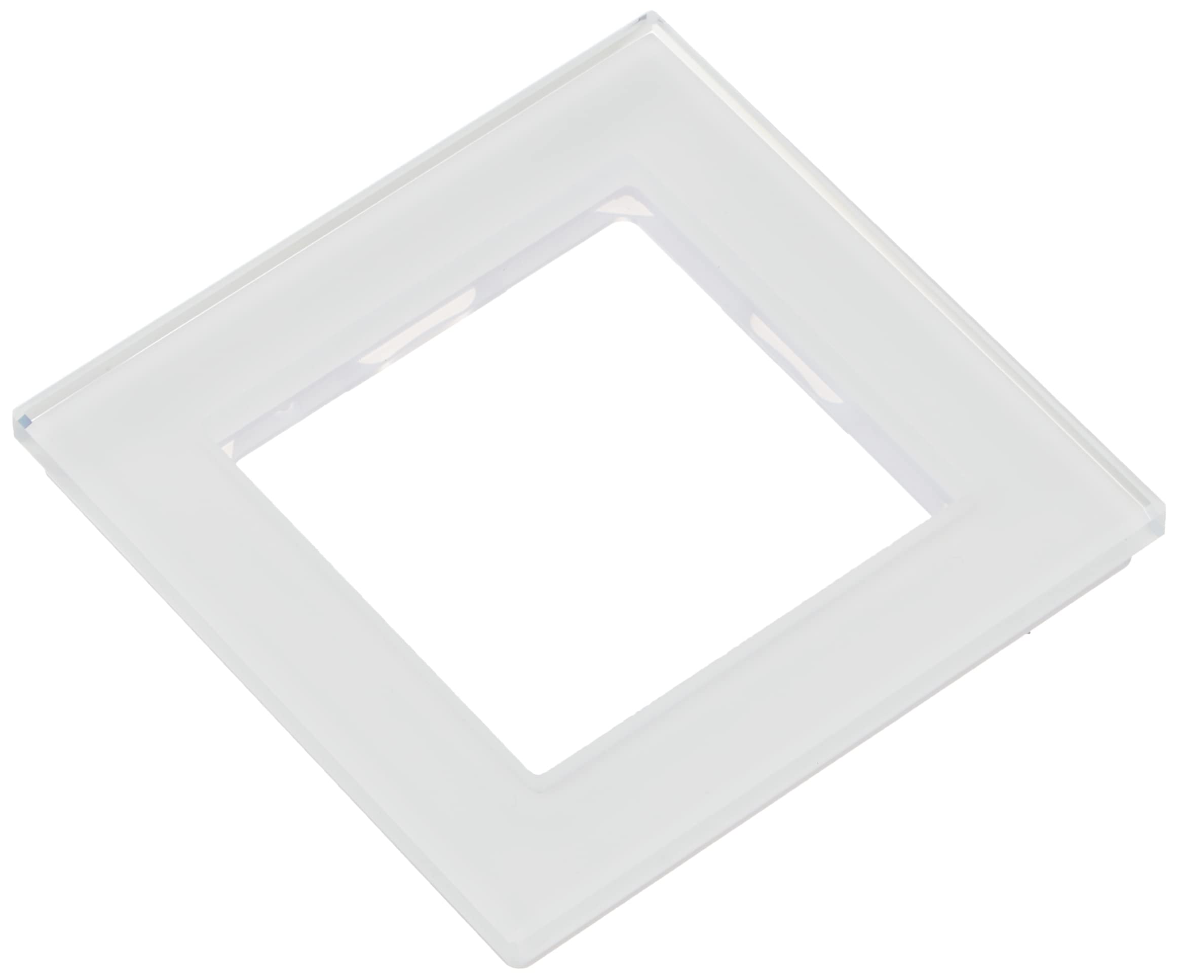 Jung 1x glass frame single, series A creation in Alpine white, 1 piece, AC 581 GL WW