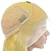 Short Yellow Bob Wig Human Hair 8 Inch Free Part 13x4 Lace Front Wigs Human Hair Straight 180% Density Frontal Bob Wigs for Women Pre Plucked Hairline Bleached Knots
