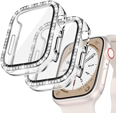 Sport Band Apple Watch Face Cover Series Goton 2-Pack Bling Case