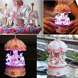 ACCOCO Carousel Music Box Luxury Color Change LED