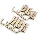 Red Hound Auto 6 Square J Hooks for E Track System Trailer Flatbed Jacket Rack