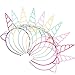 Blulu 18 Pieces Plastic Unicorn Headbands Unicorn Horn Headband Fancy Dress Cosplay Decoration Supplies for Party (Light Colors)