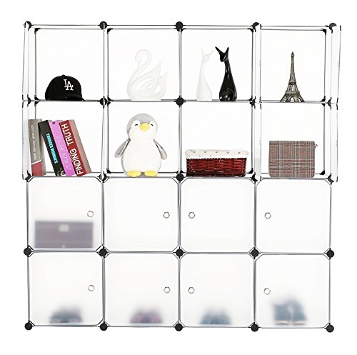 Bastuo 16 Cubes Diy Storage Cabinet Clothes Wardrobe Closet Office Bookcase Shelf Baskets Modular Cubes Closet For Toys Books Clothes White With Doors Buy Online In Bermuda Missing Category Value Products In Bermuda See