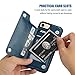 ONETOP for iPhone SE(2022) iPhone SE(2020) iPhone 7/8 Wallet Case with Card Holder, Premium PU Leather Kickstand Card Slots, Double Magnetic Clasp and Durable Shockproof Cover 4.7 Inch(Blue)