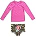 CharmLeaks Baby Girls' Long Sleeve Dot Rash Guard Set UV Sun Protection Swim Set