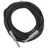 Seismic Audio - SASTSX-25 - 25 Foot TS 1/4" Guitar, Instrument, or Patch Cable Black