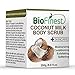Biofinest Coconut Milk Body Scrub - with Dead Sea Salt, Almond Oil, Vitamin E- Best For Dry Skin/ Cellulite/ Stretch Marks/ Eczema / Acne (250g)