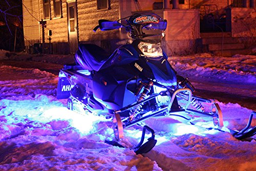 NBWDY 10Pcs Led Light Kits Multi-Color Wireless Remote Control Motorcycle Atmosphere Lamp RGB Flexible Strips Ground Effect Light for Motorcycle