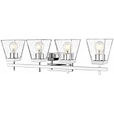 Z-Lite 819-4V-CH Lauren Vanity, 4-Light 400 Total Watts, Chrome