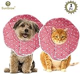 SunGrow Pet Cute Comfy Cone - Post Surgery & Stress-Free Recovery Collar - Durab